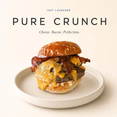 New Menu Launch ad style example
