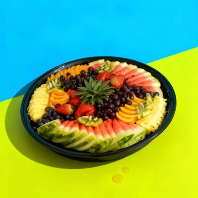 Bold & Minimalist Studio food photography style by MenuPhotoAI - Clean studio setup with vibrant colors and direct lighting