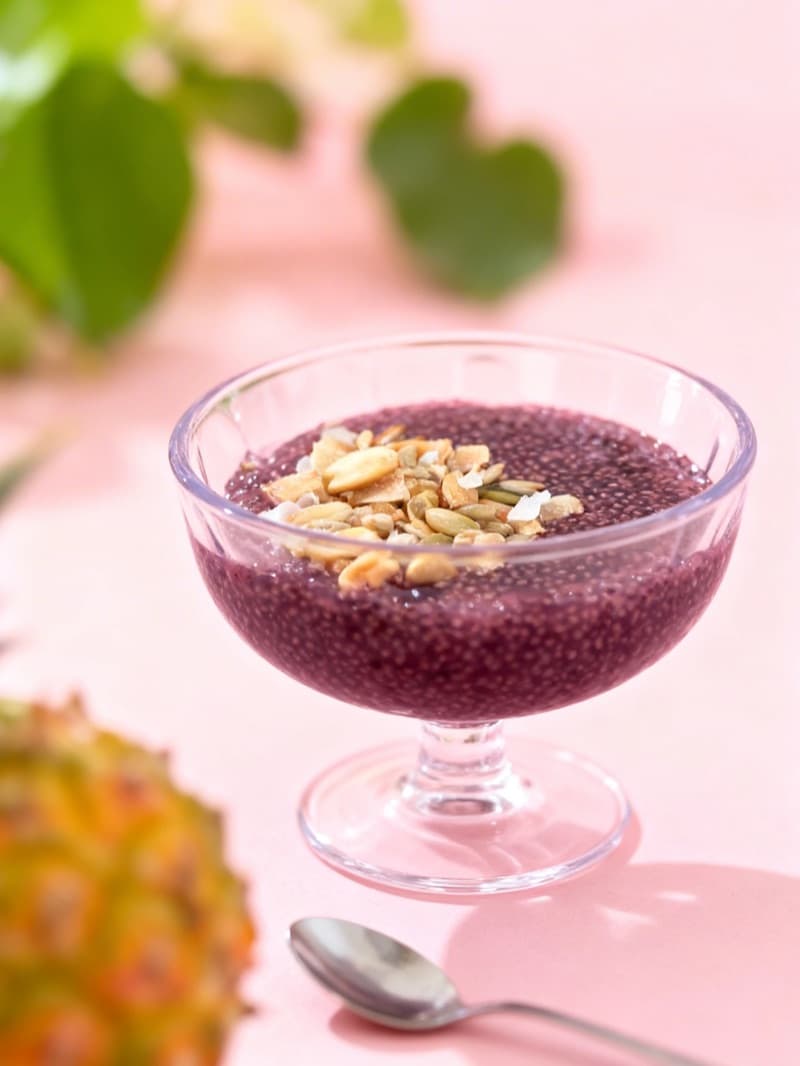 After: Acai chia seed pudding