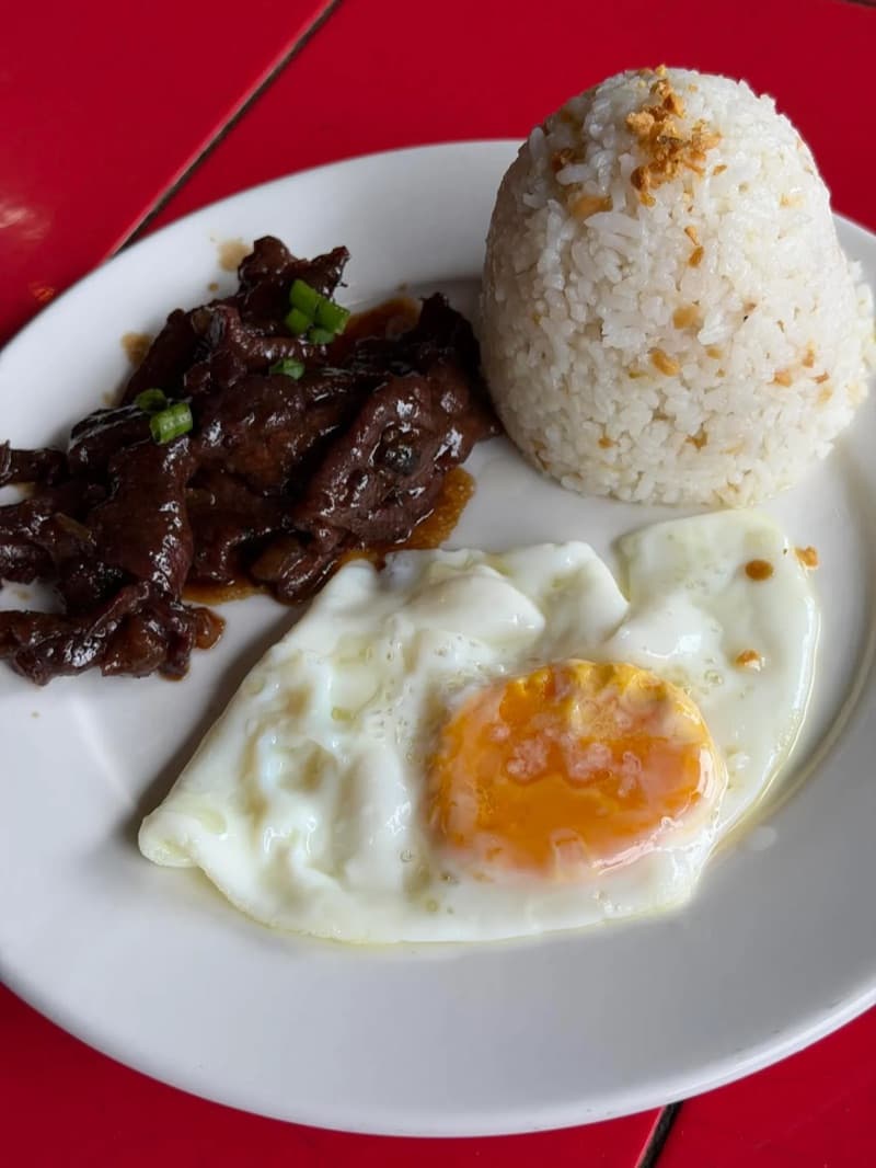 Before: Filipino beef tapa breakfast