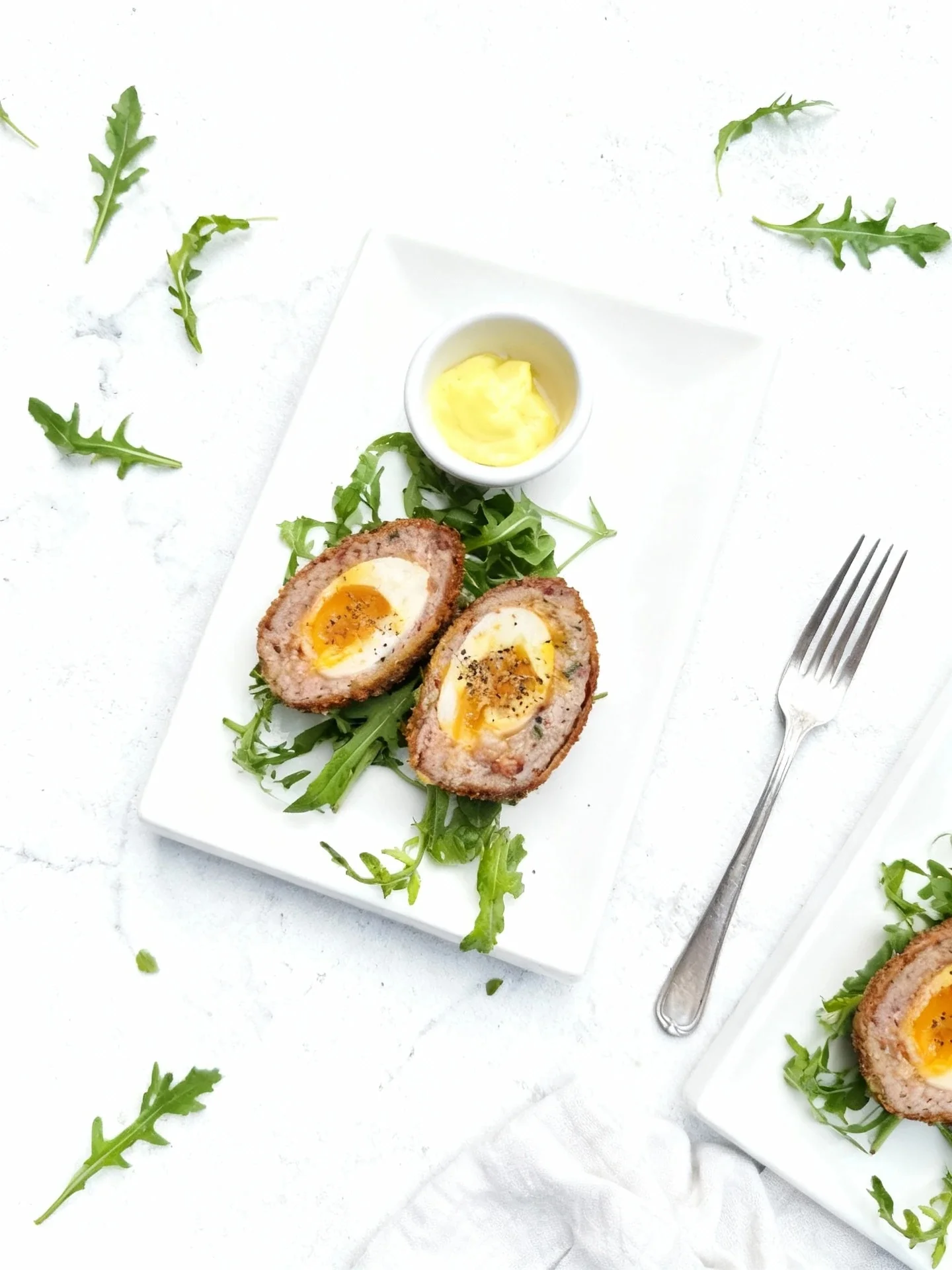 Bright & Clean Flat-Lay food photography style by MenuPhotoAI - Minimalist overhead view with fresh, airy atmosphere