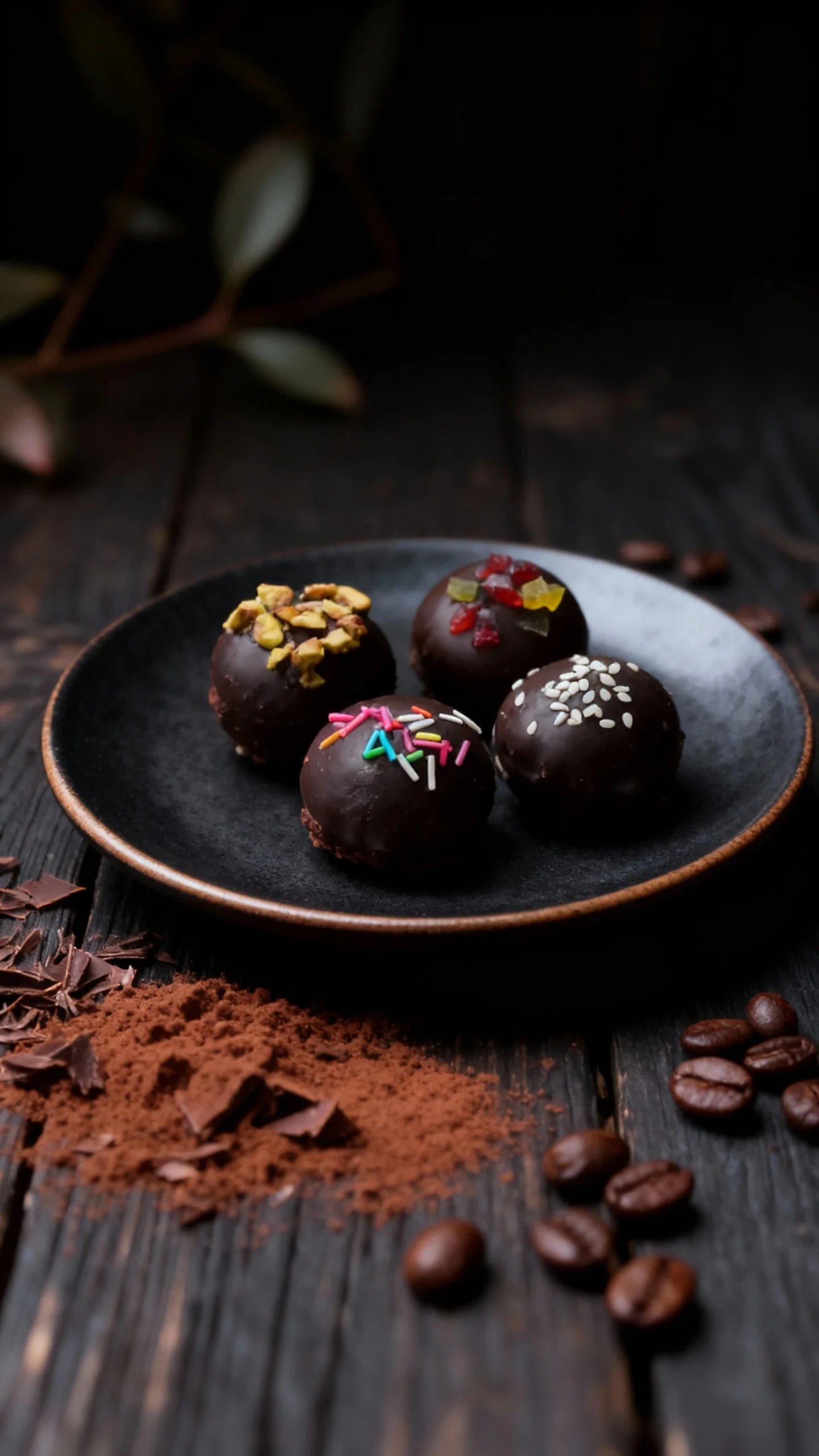 Dark & Moody food photography style by MenuPhotoAI - Dark, intimate styling with dramatic lighting and shallow focus