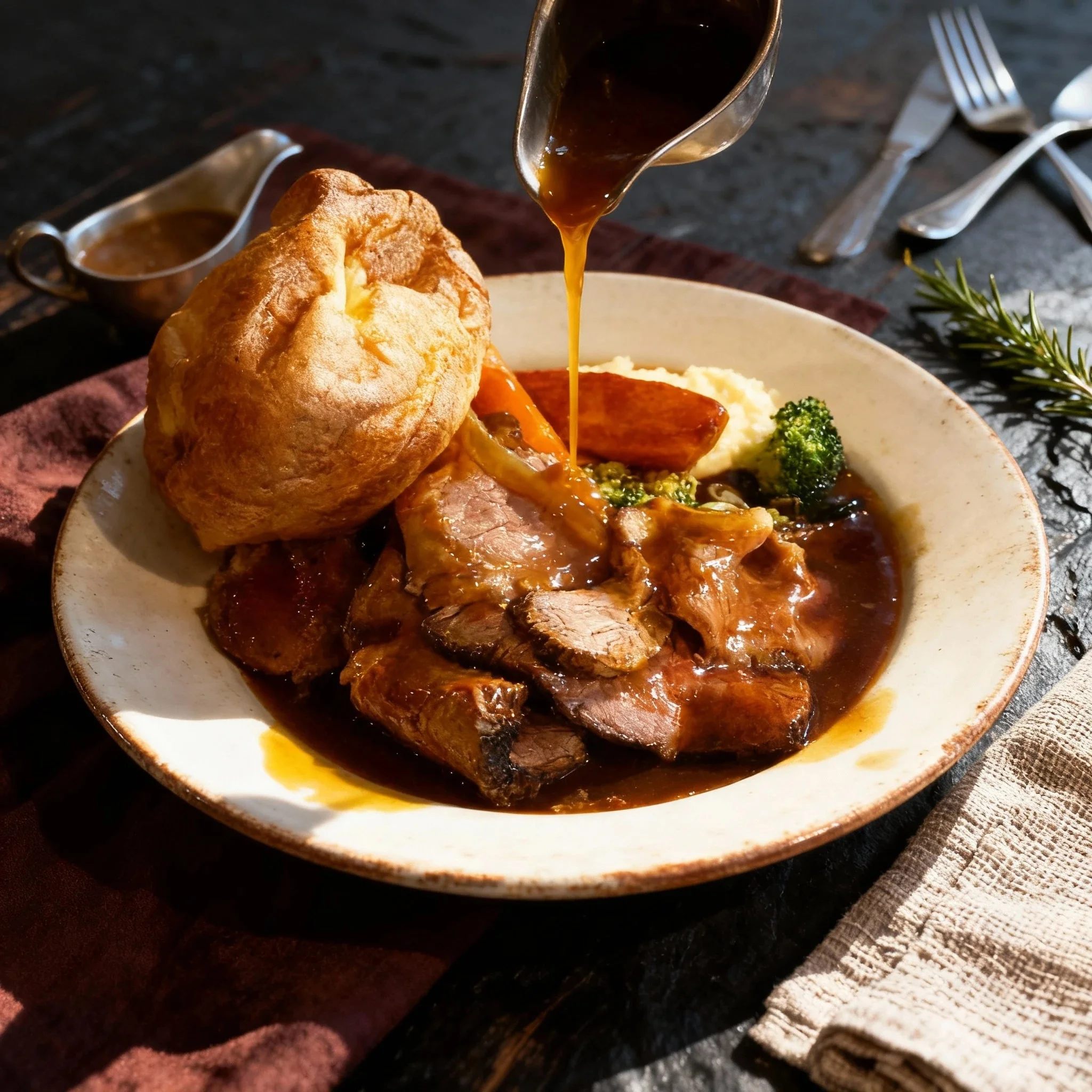 Messy & Indulgent Action food photography style by MenuPhotoAI - Dramatic textures captured in peak moments of interaction